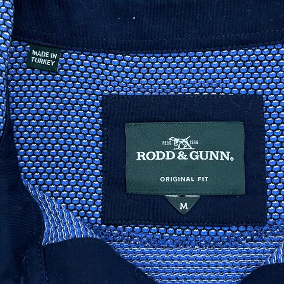 Rodd & Gunn Mens Size M Polo Shirt Balancing Rock Short Sleeve Blue *TINY FLAW - Picture 13 of 16